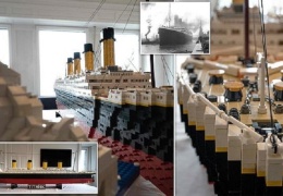 Копия Титаника из 25 000 игрушечных кубиков LEGO 