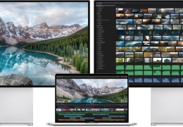 MacBook Pro 16" одновременно может выводить изображение на 2 дисплея 6K, четыре 4K или один 5K и три 4K