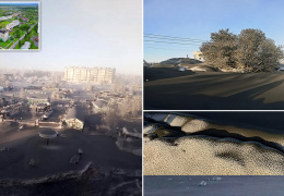Поселок в Магаданской области накрыло черным снегом 