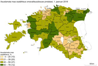 Больше половины территории Эстонии остается незаселенной 