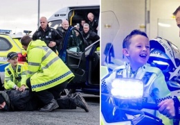 Полицейские исполнили мечту больного раком мальчика 