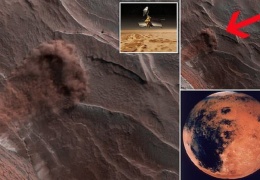  Спутник снял ледяную лавину на Марсе 