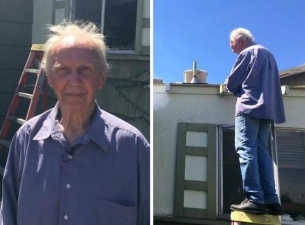 Кровельщики-добровольцы бесплатно перекрыли крышу 75-летнему пенсионеру
