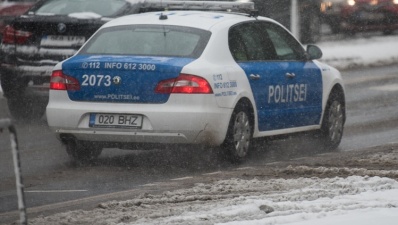 На шоссе Таллинн-Нарва автомобиль сбил лося, водитель доставлен в больницу