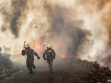 Мощные лесные пожары в Португалии