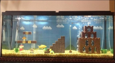 Супер Марио в аквариуме