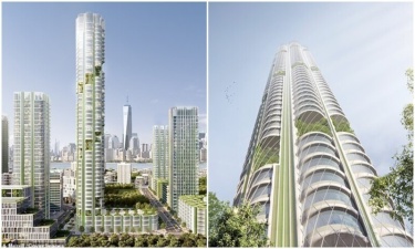  Архитекторы представили небоскрёб, который поглощает CO2