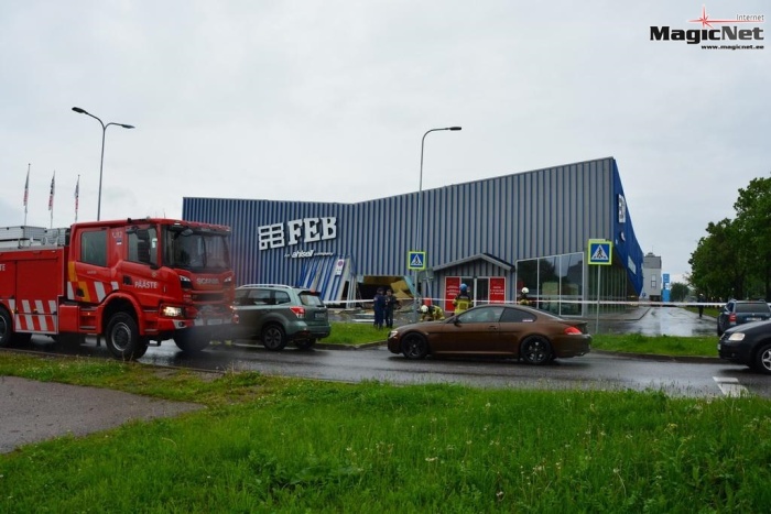 В центре Нарвы обрушилась часть магазина
