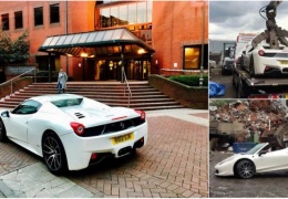 Душераздирающие кадры: полиция изъяла и уничтожила Ferrari за 280 тысяч долларов