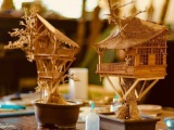  Крохотные домики на деревьях бонсай от умельца Дейва Крика