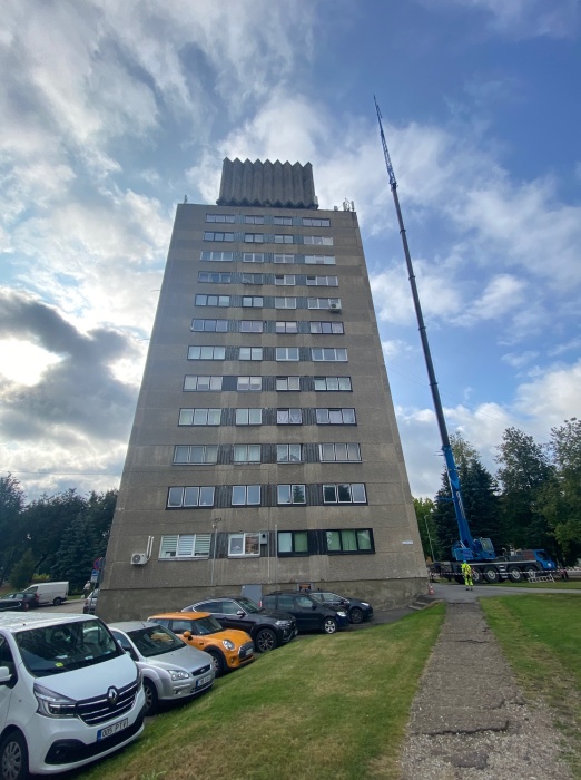  ФОТО: Реставрация кирпичной кладки водонапорной башни на "12-ти этажке"