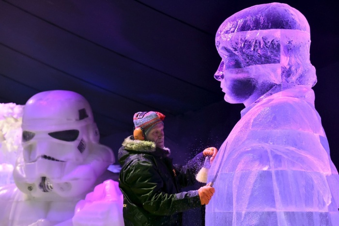 Фестиваль ледовых скульптур в Бельгии
