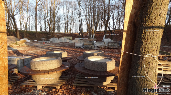 Возобновились работы по завершению второго этапа реконструкции Темного сада в Нарве