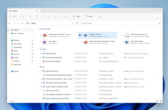 В тестовой Windows 11 появилась функция «Рекомендация файлов» в «Проводнике» 