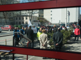 перед зданием минфина в Таллинне состоялся пикет нарвских энергетиков