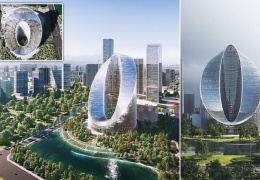  Китайцы строят башню в форме бесконечности