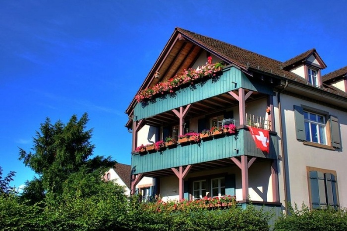 Живописные дома в Альпийских деревнях