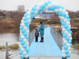  В селе открыли пластиковый мост, который на зиму уберут