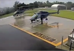  Шокирующее видео столкновения двух полицейских вертолетов