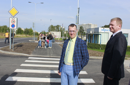 В Нарве открыли новую дорогу ведущую от Таллинского шоссе к Пяхклимяэской гимназии