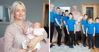  В Британии мать десяти мальчиков впервые родила девочку 
