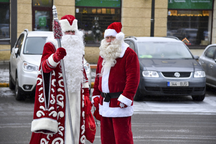 Нарве встретились Санта-Клаус и Дед Мороз 
