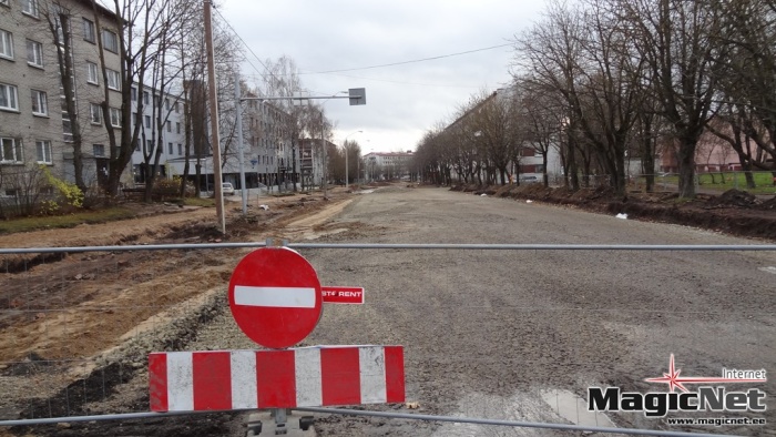 Капремонт улицы Пушкина в Нарве до конца 2013 года не завершат