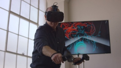 Аниматор студии Disney рисует внутри виртуальной реальности 