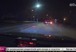 ВИДЕО: погоня за нарушителем в поселке Лоо: полиция остановила Audi выстрелом в колесо 