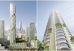  Архитекторы представили небоскрёб, который поглощает CO2