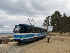 На пляже Нарва-Йыэсуу скоро заработает кафе-трамвай