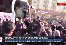 Эрдоган лично помогал охраннику, попавшему под автобус