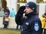 ФОТО: полиция в преддверии годовщины ЭР провела праздничное построение в Нарве 