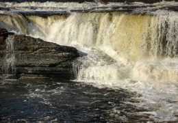 Любители природы приехали в Нарву полюбоваться водопадом