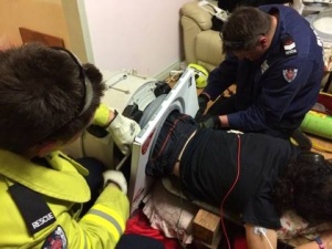 Пожарные спасли мужика, на три часа застрявшего в стиральной машинке
