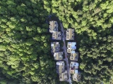 Китайский жилой район посреди леса 