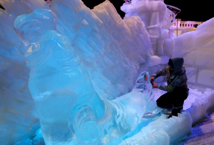 Потрясающие ледяные скульптуры