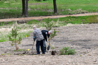 На Ореховой горке во время субботника посадили 200 деревьев