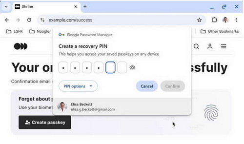 Google вводит кроссплатформенную синхронизацию ключей доступа с помощью PIN-кодов 